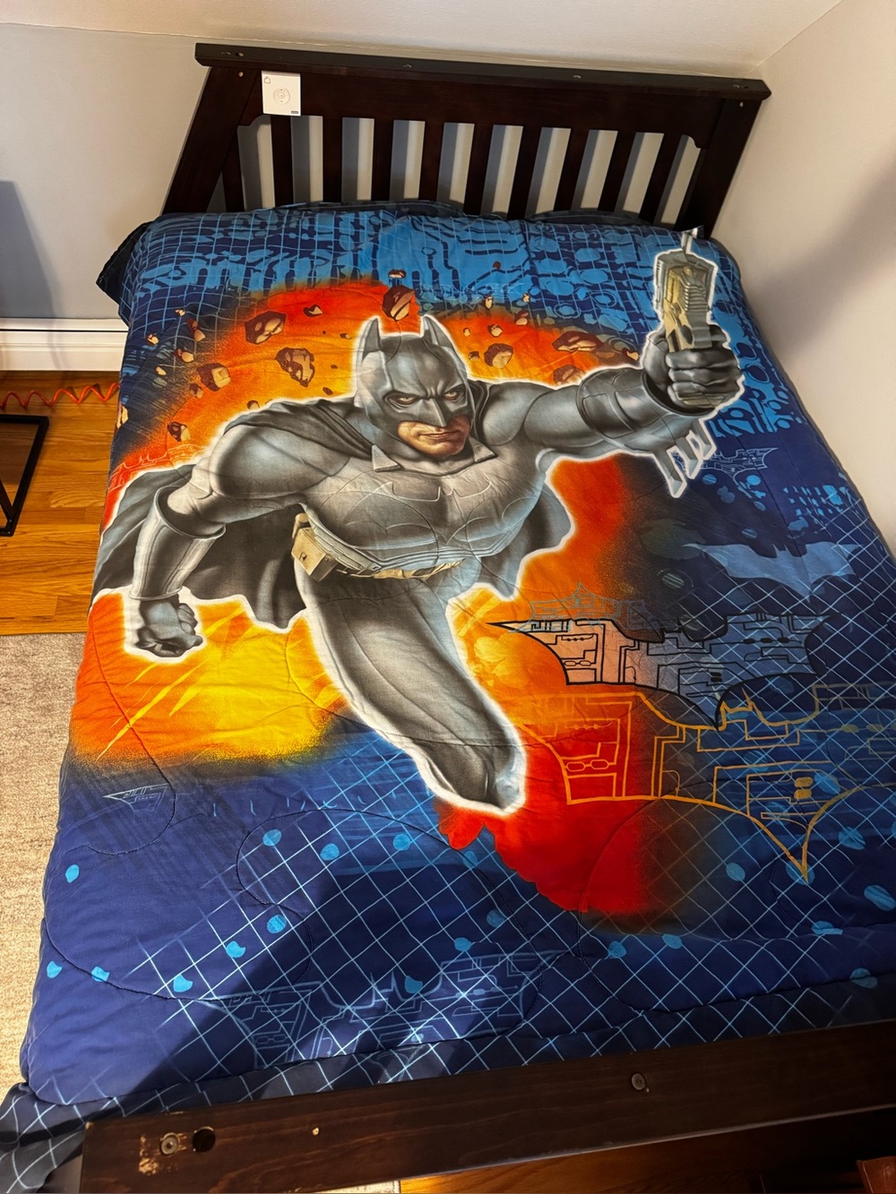 Batman Themed Boys Bedding Comforter - Blue